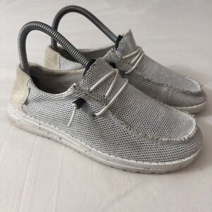 Women's Hey Dude Wendy Sox Stone White Size 6 - EU 37 Slip On Comfy Shoes Gym